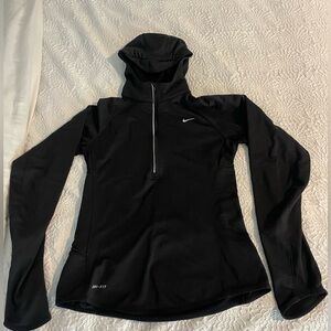 Black Nike Dri-Fit 1/2 Zip Hoodie